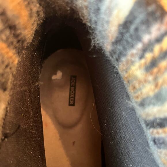 Joe Boxer Rhonda Hiking Combat Boots Size 11 Black Knit Cuff lace Up Lug Sole - Picture 9 of 10